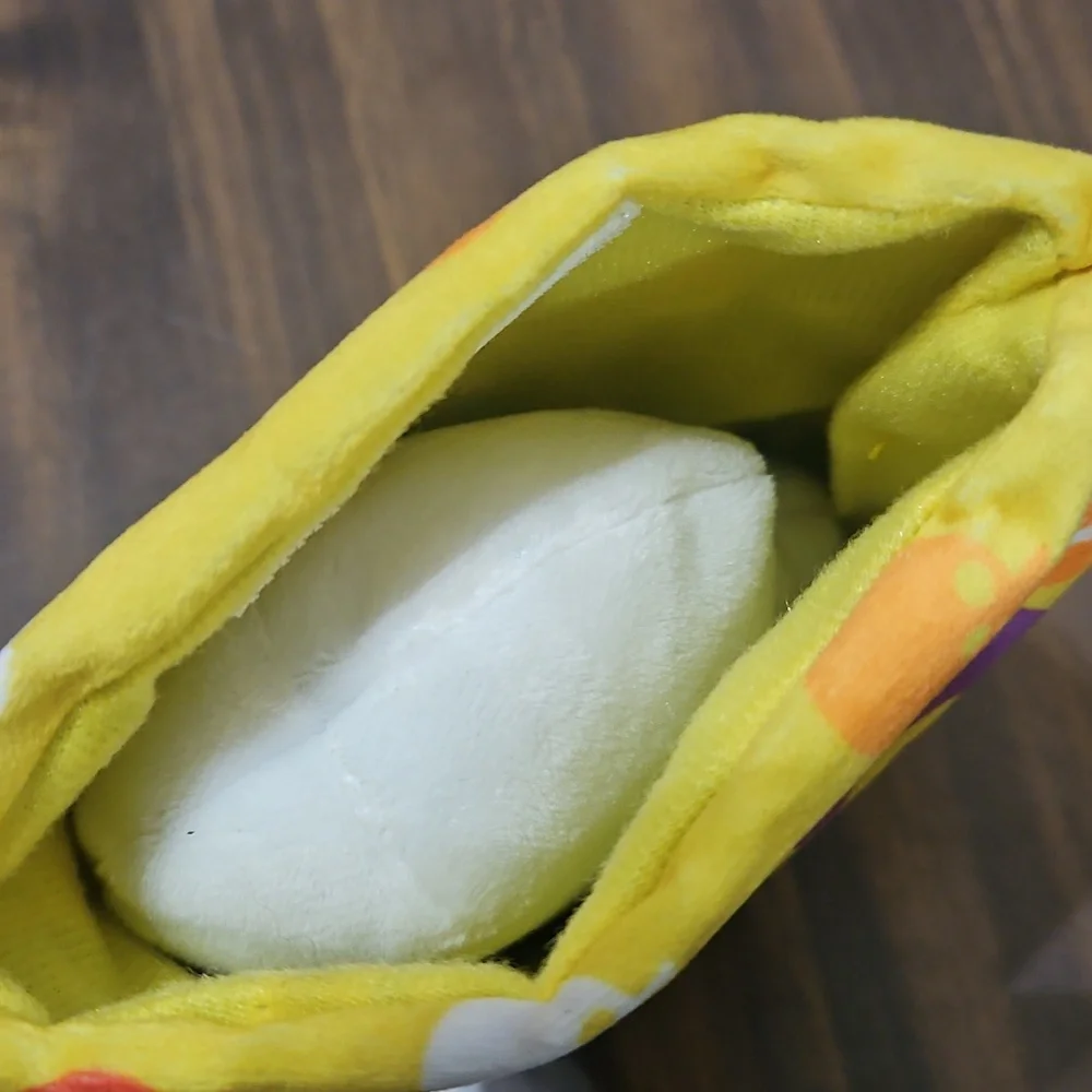 Chewtrition Facts Dog Toy in Yellow and Orange